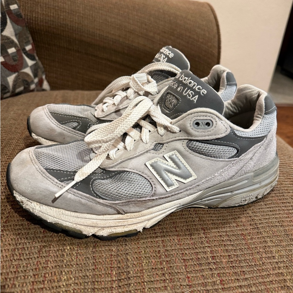 New Balance Gray and White Athletic Shoes